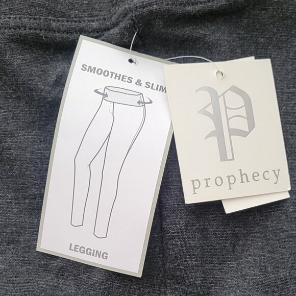 Prophecy 360 Control Smoothing and Slimming Leggings Long Tall Charcoal Gray NEW - Picture 5 of 15